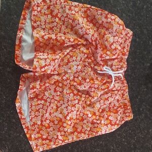 Floral Swim Shorts with Drawstring
